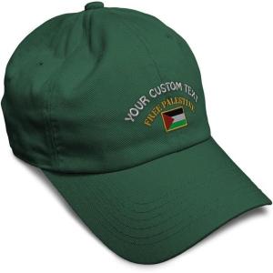 image:imageSpeedy Pros Soft Baseball Hat Embroidered Dad Hat Free Palestine Flag Embroidery Men amp Ladies Baseball Cap CottonForest Green Personalized Text Here
