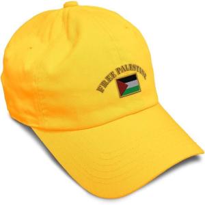 image:imageSpeedy Pros Soft Baseball Hat Embroidered Dad Hat Free Palestine Flag Embroidery Men amp Ladies Baseball Cap CottonGolden Yellow Design Only
