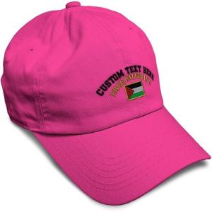 image:imageSpeedy Pros Soft Baseball Hat Embroidered Dad Hat Free Palestine Flag Embroidery Men amp Ladies Baseball Cap CottonHot Pink Personalized Text Here