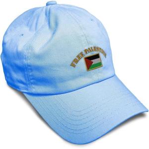 image:imageSpeedy Pros Soft Baseball Hat Embroidered Dad Hat Free Palestine Flag Embroidery Men amp Ladies Baseball Cap CottonLight Blue Design Only