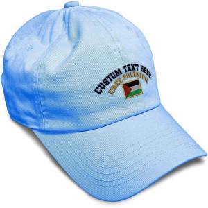 image:imageSpeedy Pros Soft Baseball Hat Embroidered Dad Hat Free Palestine Flag Embroidery Men amp Ladies Baseball Cap CottonLight Blue Personalized Text Here