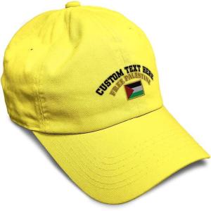 image:imageSpeedy Pros Soft Baseball Hat Embroidered Dad Hat Free Palestine Flag Embroidery Men amp Ladies Baseball Cap CottonYellow Personalized Text Here