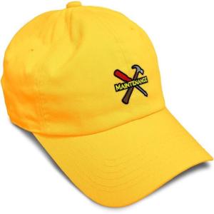 image:imageSpeedy Pros Soft Baseball Hat Embroidered Dad Hat Maintenance Tools Logo Embroidery Men amp Ladies Baseball Cap CottonGolden Yellow Design Only