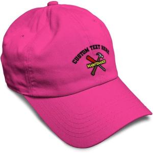 image:imageSpeedy Pros Soft Baseball Hat Embroidered Dad Hat Maintenance Tools Logo Embroidery Men amp Ladies Baseball Cap CottonHot Pink Personalized Text Here