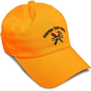 image:imageSpeedy Pros Soft Baseball Hat Embroidered Dad Hat Maintenance Tools Logo Embroidery Men amp Ladies Baseball Cap CottonOrange Personalized Text Here