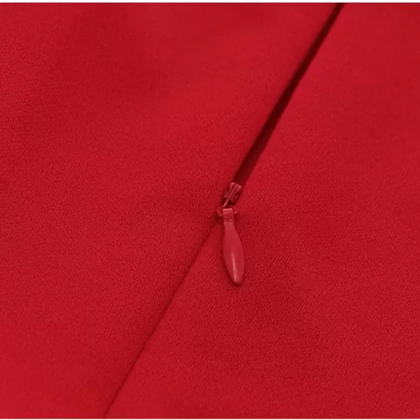 HomRain Ruffle Sleeve Cocktail Dresses for Wedding Guest Fit and Flare Tea Length Party Dress