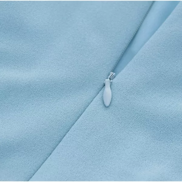 HomRain Ruffle Sleeve Cocktail Dresses for Wedding Guest Fit and Flare Tea Length Party Dress