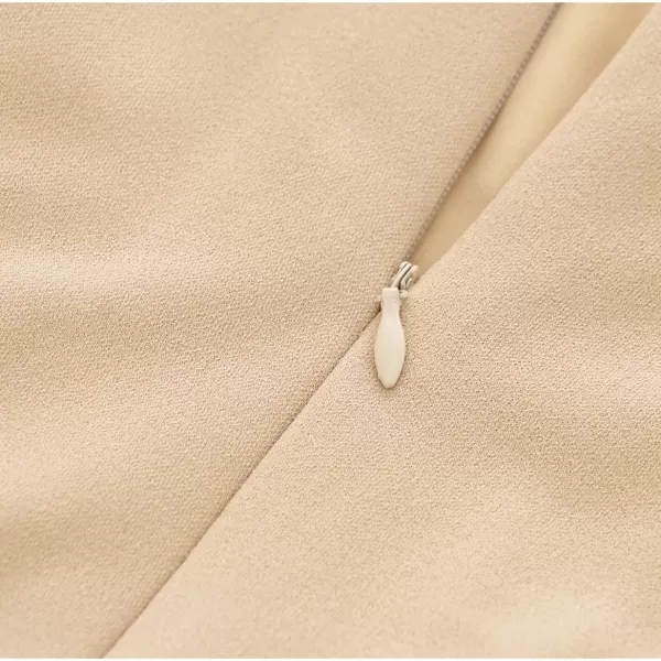 HomRain Ruffle Sleeve Cocktail Dresses for Wedding Guest Fit and Flare Tea Length Party Dress