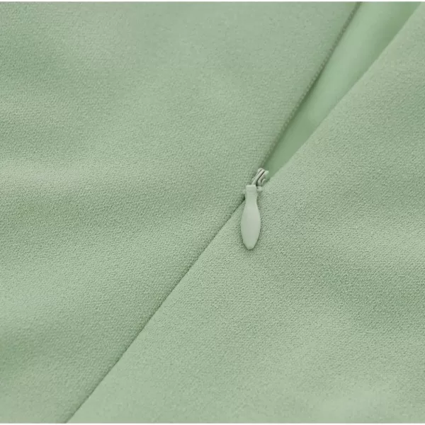 HomRain Ruffle Sleeve Cocktail Dresses for Wedding Guest Fit and Flare Tea Length Party Dress