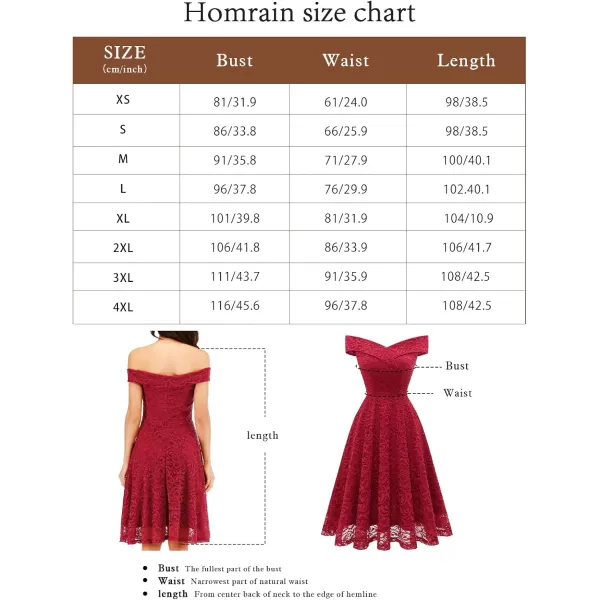 HomRain Women's Elegant Floral Lace Dress Off The Shoulder High Low Hem Dresses for Wedding for Cocktail for Party