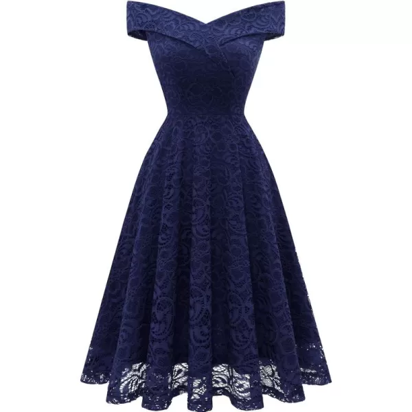 HomRain Women's Elegant Floral Lace Dress Off The Shoulder High Low Hem Dresses for Wedding for Cocktail for Party