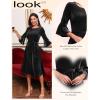 imageHomRain Womens Velvet Dress Long Sleeve Velvet Wedding Guest Dress Velvet Dresse for Women Cocktail Evening PartyVelvetblack