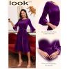 imageHomRain Womens Velvet Dress Long Sleeve Velvet Wedding Guest Dress Velvet Dresse for Women Cocktail Evening PartyVelvetgrape