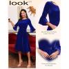 imageHomRain Womens Velvet Dress Long Sleeve Velvet Wedding Guest Dress Velvet Dresse for Women Cocktail Evening PartyVelvetroyalblue