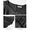 imageHomRain V Neck Formal Wedding Guest Bridesmaid Dresses for Women 2025 Ruffle Sleeves for Cocktail Graduation Modest DressBlack