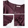 imageHomRain V Neck Formal Wedding Guest Bridesmaid Dresses for Women 2025 Ruffle Sleeves for Cocktail Graduation Modest DressBurgundy