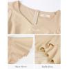imageHomRain V Neck Formal Wedding Guest Bridesmaid Dresses for Women 2025 Ruffle Sleeves for Cocktail Graduation Modest DressChampagne