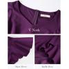 imageHomRain V Neck Formal Wedding Guest Bridesmaid Dresses for Women 2025 Ruffle Sleeves for Cocktail Graduation Modest DressGrape