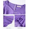imageHomRain V Neck Formal Wedding Guest Bridesmaid Dresses for Women 2025 Ruffle Sleeves for Cocktail Graduation Modest DressLavender