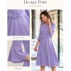 imageHomRain Womens Church Dresses for 2025 Wedding Guest Cocktail Tea Party Bell Sleeve Vintage Evening Graduation DressLavender