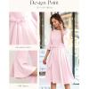 imageHomRain Womens Church Dresses for 2025 Wedding Guest Cocktail Tea Party Bell Sleeve Vintage Evening Graduation DressPink