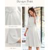 imageHomRain Womens Church Dresses for 2025 Wedding Guest Cocktail Tea Party Bell Sleeve Vintage Evening Graduation DressWhite