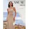imageHomRain 2 Piece Skirt Sets for Women Summer 2025Beach Vacation Outfits Skirts Tube Top Date Cocktail Wedding DressesApricot