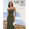 imageHomRain 2 Piece Skirt Sets for Women Summer 2025Beach Vacation Outfits Skirts Tube Top Date Cocktail Wedding DressesArm Green