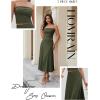 imageHomRain 2 Piece Skirt Sets for Women Summer 2025Beach Vacation Outfits Skirts Tube Top Date Cocktail Wedding DressesArm Green