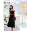imageHomRain 2 Piece Skirt Sets for Women Summer 2025Beach Vacation Outfits Skirts Tube Top Date Cocktail Wedding DressesBlack