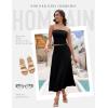 imageHomRain 2 Piece Skirt Sets for Women Summer 2025Beach Vacation Outfits Skirts Tube Top Date Cocktail Wedding DressesBlack