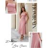 imageHomRain 2 Piece Skirt Sets for Women Summer 2025Beach Vacation Outfits Skirts Tube Top Date Cocktail Wedding DressesBlush