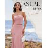 imageHomRain 2 Piece Skirt Sets for Women Summer 2025Beach Vacation Outfits Skirts Tube Top Date Cocktail Wedding DressesBlush