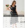 imageHomRain Chiffon Casual Beach Dresses for Women 2025 Summer Sleeveless Cocktail Ruffle Wedding Guest Midi Dress for ChurchBlack
