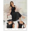 imageHomRain Chiffon Casual Beach Dresses for Women 2025 Summer Sleeveless Cocktail Ruffle Wedding Guest Midi Dress for ChurchBlack