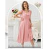 imageHomRain Formal Dress Spring Collection Church Pink Blush Ruffle Dresses for Women 2025 Elegant Ruffle Midi Gown for Party Blush L