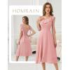 imageHomRain Formal Dress Spring Collection Church Pink Blush Ruffle Dresses for Women 2025 Elegant Ruffle Midi Gown for Party Blush L