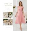 imageHomRain Formal Dress Spring Collection Church Pink Blush Ruffle Dresses for Women 2025 Elegant Ruffle Midi Gown for Party Blush L
