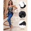 imageHomRain Sequin Tops for Women 2025 Sparkly Tank Tops Sexy V Neck Club Party Shining TopBlack