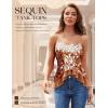 imageHomRain Sequin Tops for Women 2025 Sparkly Tank Tops Sexy V Neck Club Party Shining TopChampagne
