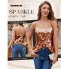 imageHomRain Sequin Tops for Women 2025 Sparkly Tank Tops Sexy V Neck Club Party Shining TopChampagne