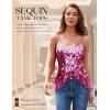 imageHomRain Sequin Tops for Women 2025 Sparkly Tank Tops Sexy V Neck Club Party Shining TopRose