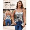 imageHomRain Sequin Tops for Women 2025 Sparkly Tank Tops Sexy V Neck Club Party Shining TopSilver