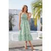 imageHomRain Summer Halter Dresses for Women 2025 Floral Maxi Dress with Sleeveless for Casual Flowy Boho Beach WeddingGreen White Daisy