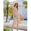 imageHomRain Summer Halter Dresses for Women 2025 Floral Maxi Dress with Sleeveless for Casual Flowy Boho Beach WeddingOrange Blue Flower