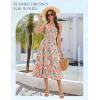 imageHomRain Summer Halter Dresses for Women 2025 Floral Maxi Dress with Sleeveless for Casual Flowy Boho Beach WeddingOrange Blue Flower