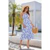 imageHomRain Summer Halter Dresses for Women 2025 Floral Maxi Dress with Sleeveless for Casual Flowy Boho Beach WeddingWhite Blue Flower