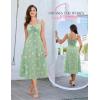 imageHomRain Sun Dresses for Women 2025 Vacation Summer Wedding Floral Boho Maxi Dress Spaghetti Strap A Line Casual BeachGreen White Daisy