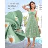 imageHomRain Sun Dresses for Women 2025 Vacation Summer Wedding Floral Boho Maxi Dress Spaghetti Strap A Line Casual BeachGreen White Daisy