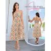 imageHomRain Sun Dresses for Women 2025 Vacation Summer Wedding Floral Boho Maxi Dress Spaghetti Strap A Line Casual BeachOrange Blue Flower